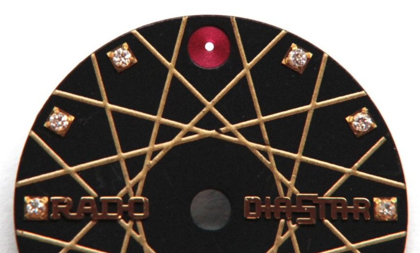 VINTAGE GENUINE RADO DIASTAR Watch Dial Black w/ Diamonds 17mm Missing Logo