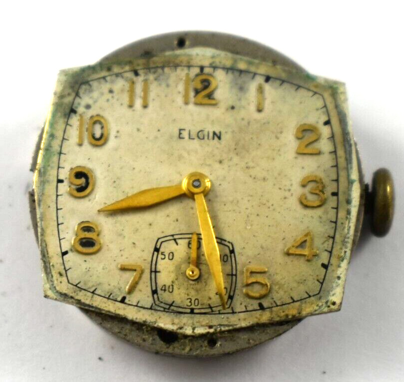 Vintage Elgin Manual Wind 8/0s 15J Wrist Watch Movement lot.fb