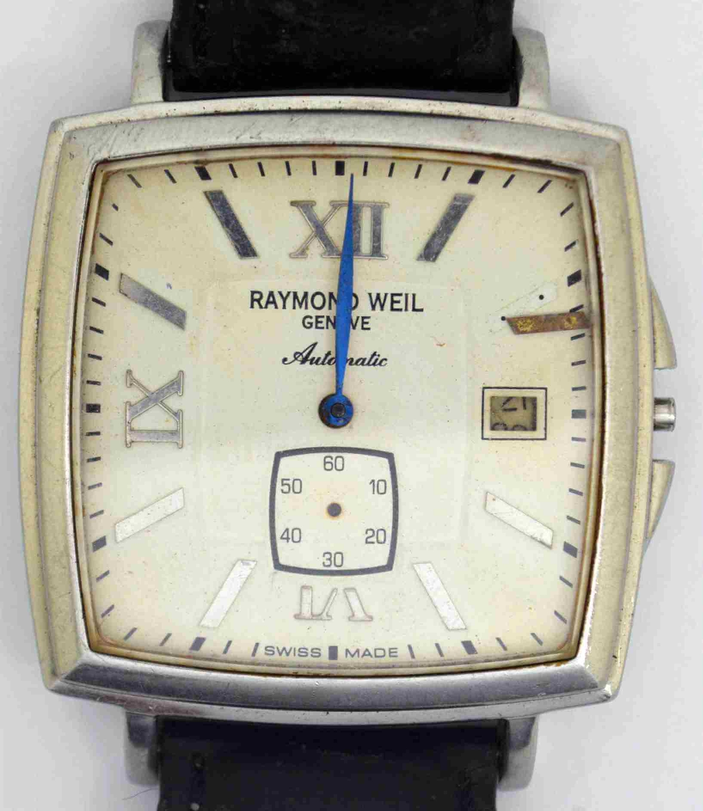 VTG RAYMOND WEIL GENEVE Steel Wristwatch. Ref: 2836. Cal: ETA-2895-2. For Repair