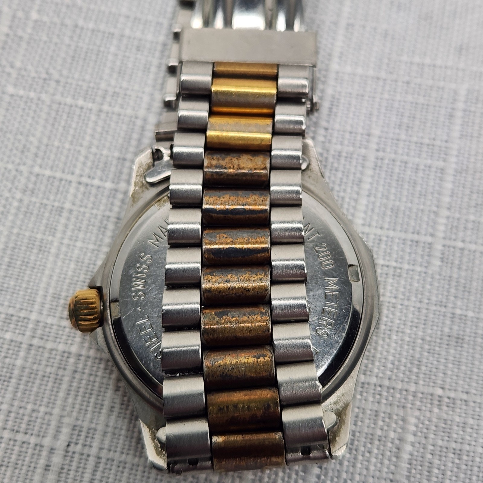 Tag Heuer Watch FOR PARTS 964.013 Gold and Silver Tone NOT WORKING