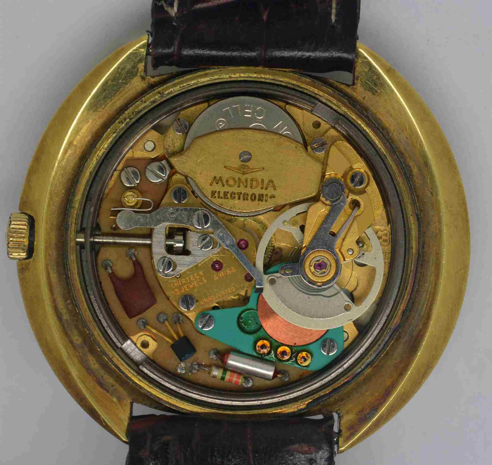 VTG MONDIA ELECTRONIC Gold Plated Wristwatch. Ref: 07.819.20, Cal: 9154. For Ser