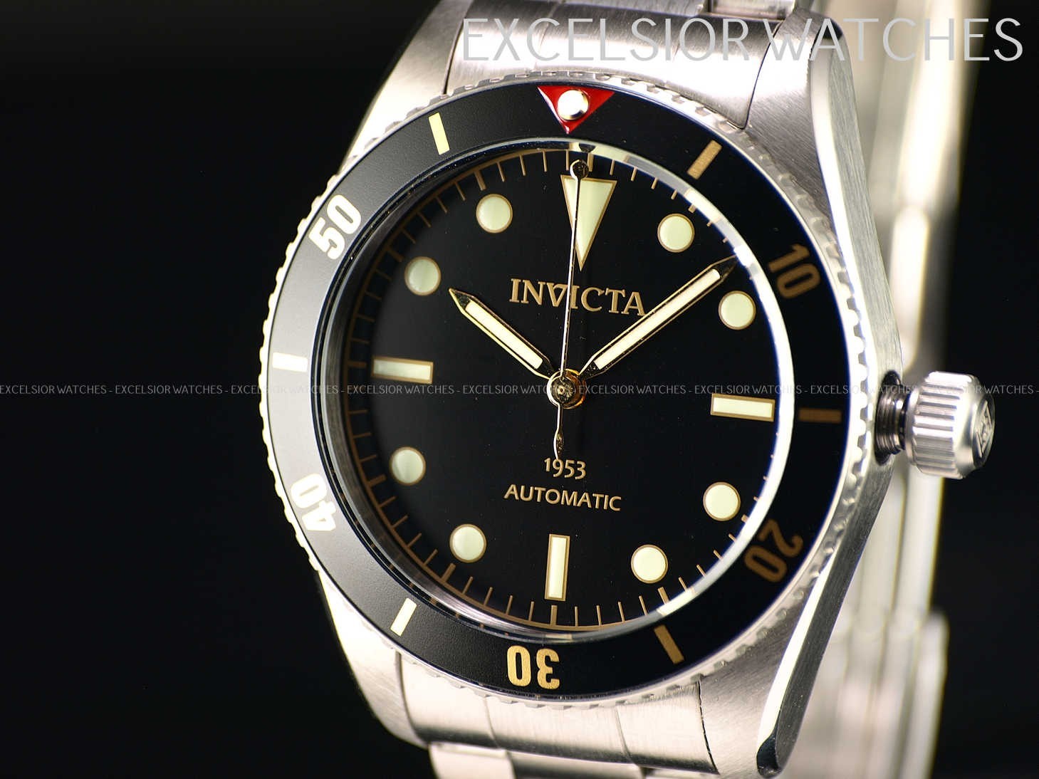 CUSTOM BEZEL INSERT FOR INVICTA 31290 34333 34334 34335 34336 34337 WATCH BLACK