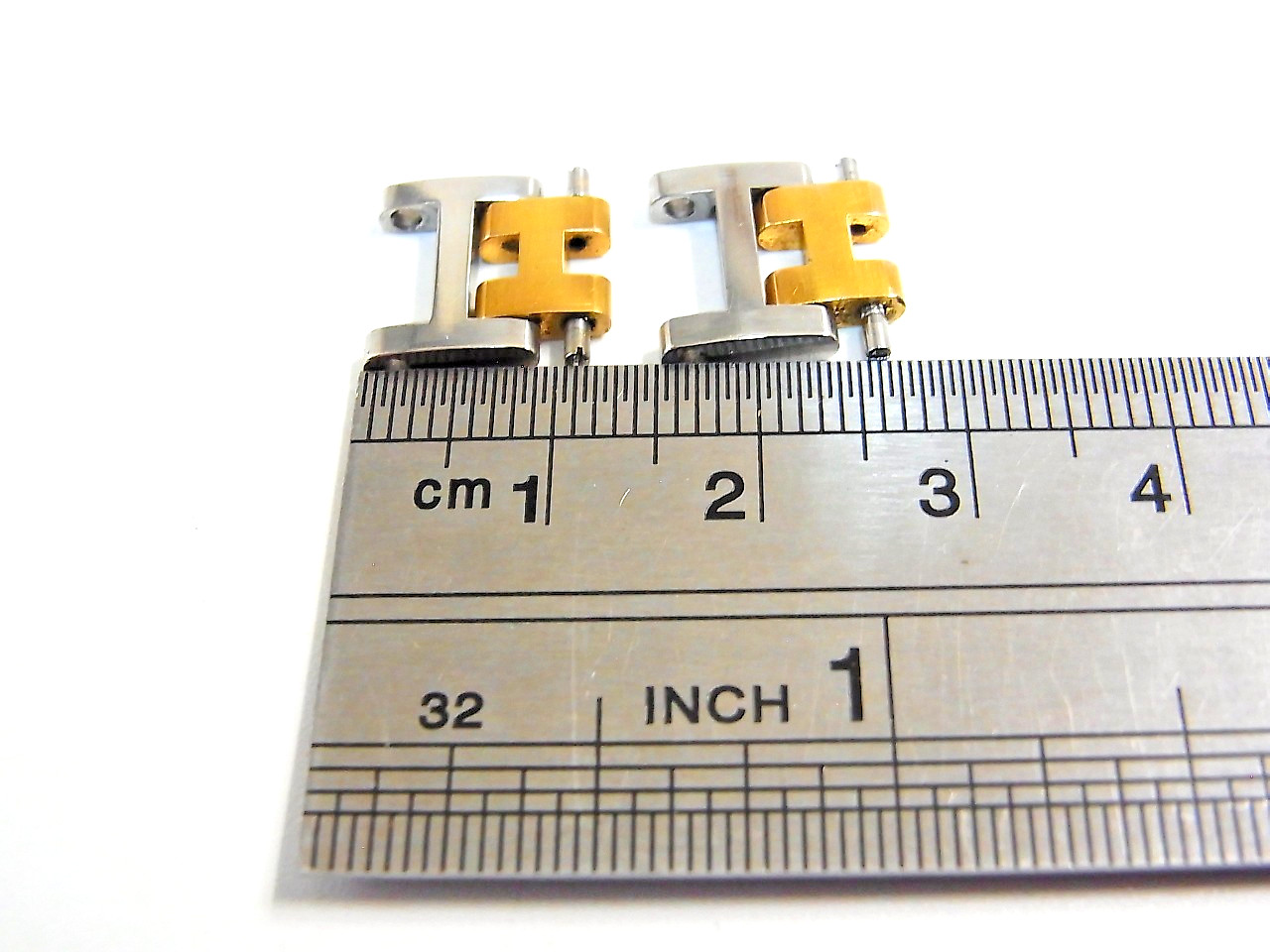HERMES Clipper Watch 12mm Side Brushed Old Type Genuine Link Band 2pcs Set EX (a