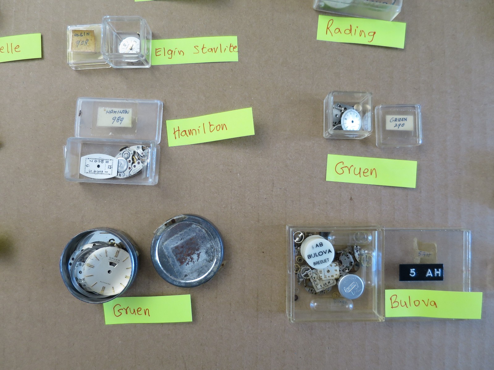 Lot 20 Bulova, Hamilton, Gruen, Rading, Waltham, Halgreen SWISS Movements Parts