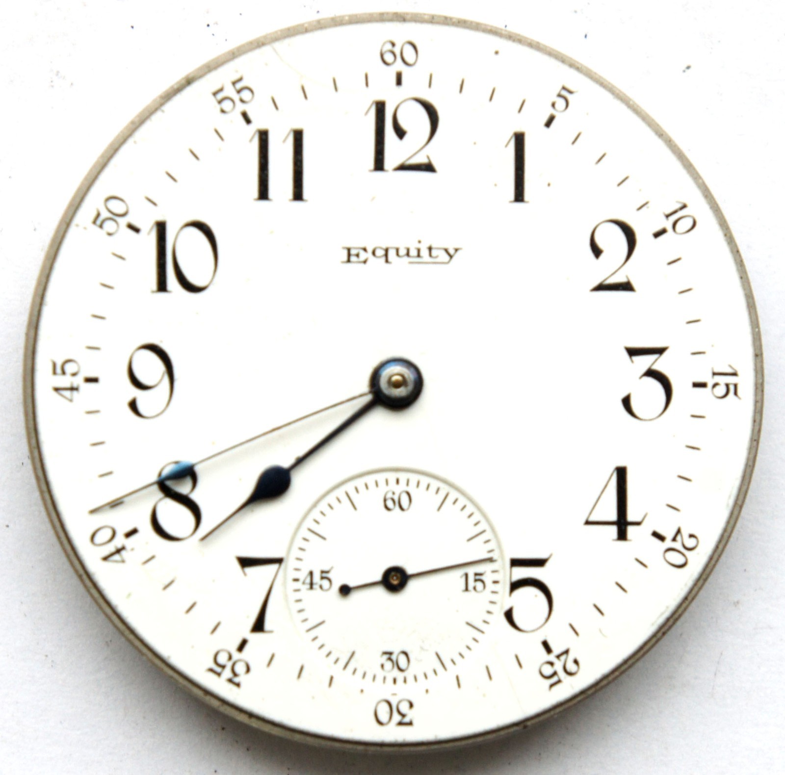 RARE Vintage Equity Watch Co Boston 16s 15 J Pocket Watch Movement SN 125442