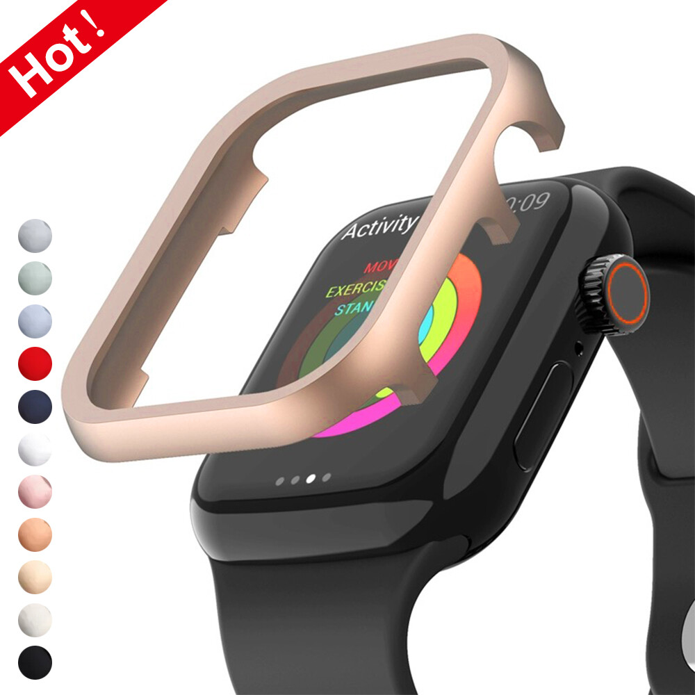 Matte Metal Frame Case for Apple Watch Ultra2 9 8 7 6 5 Alloy Bumper Frame Cover
