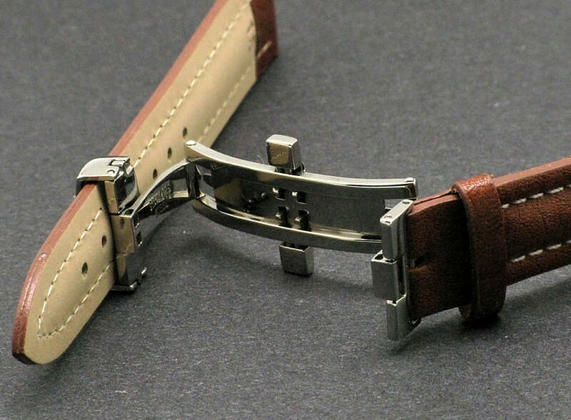 2Pcs 22mm Silver Deployment Deployant Watch Strap Clasp For Leather Watch Strap