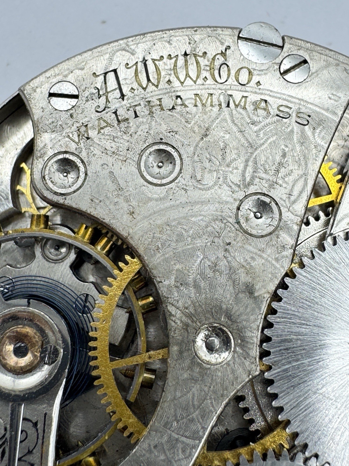 Vintage Waltham 16s 7J Model 1908 Pocket Watch Movement – Runs