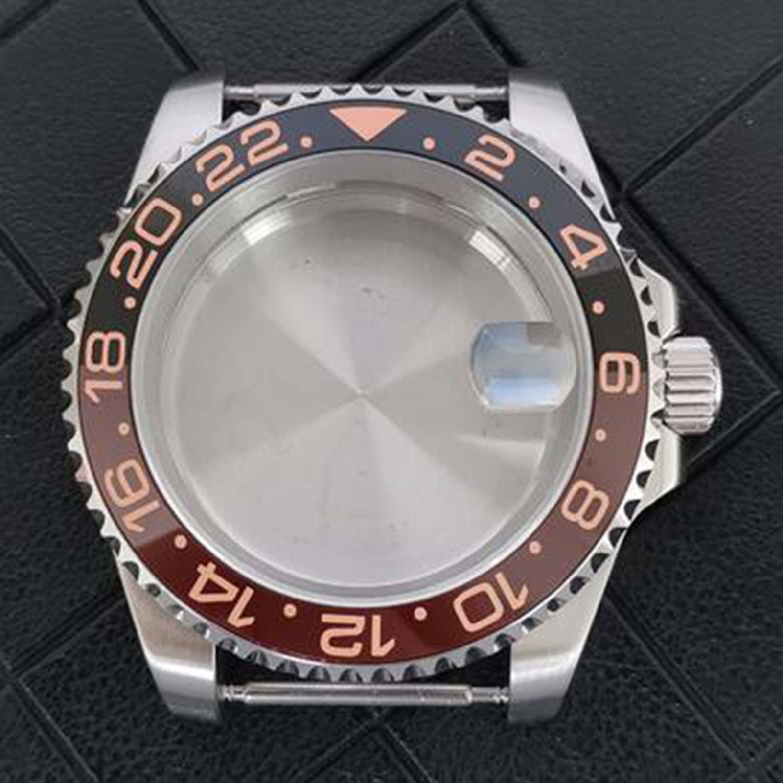 Modified Steel Bezel Watch Case Sapphire Glass Magnifier Case for NH34 Movement