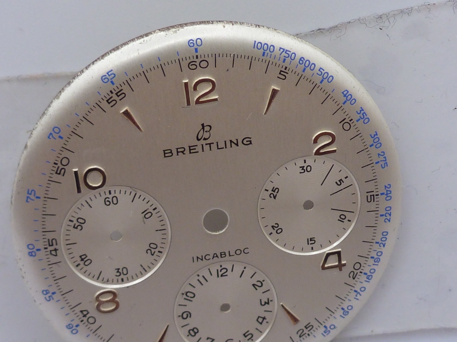 Vintage Breitling Premier Chronograph 787 dial 32,5mm Original gold index