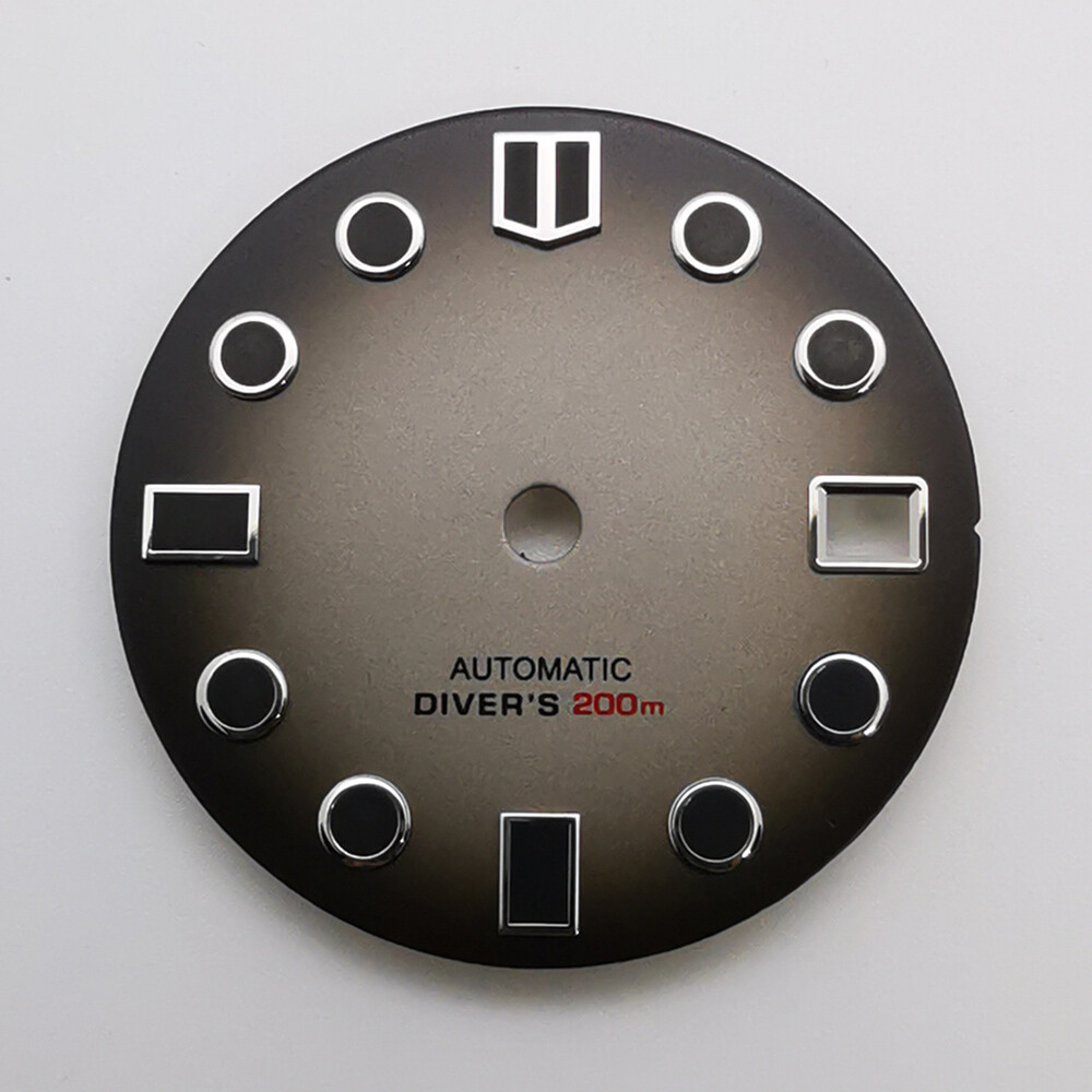 28.5mm black gray white sterile watch dial fit NH35 movement