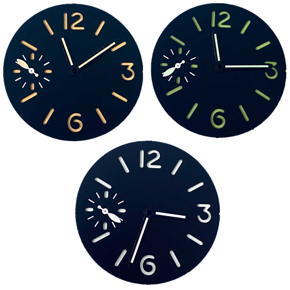 3Colors Optional Luminous Metal Watch Dial W/ Hands For ETA 6497 ST3600 Movement
