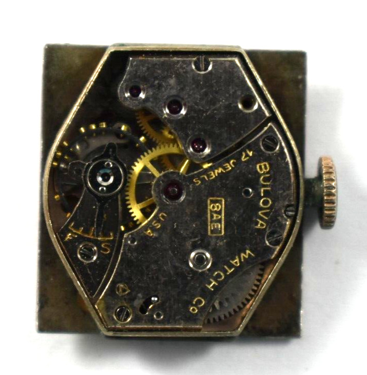 Vintage Bulova Manual Wind 17J 8AE Wrist Watch Movement lot.fl