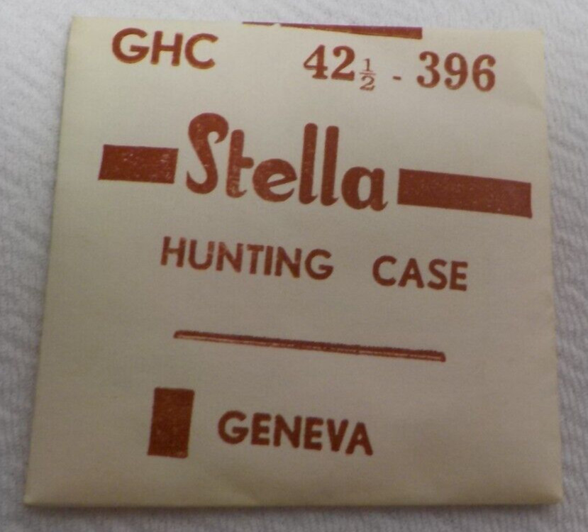 STELLA HUNTING POCKET WATCH CRYSTAL WATCHMAKER REPLACEMENT 396- 42 1/2 GHC #259