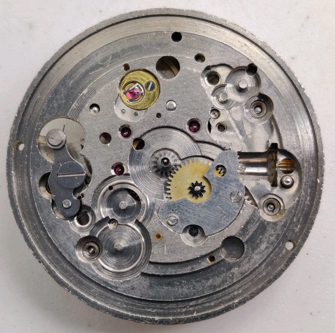 Vintage Helbros Jeambrun 26D 17 jewel wrist watch movement running