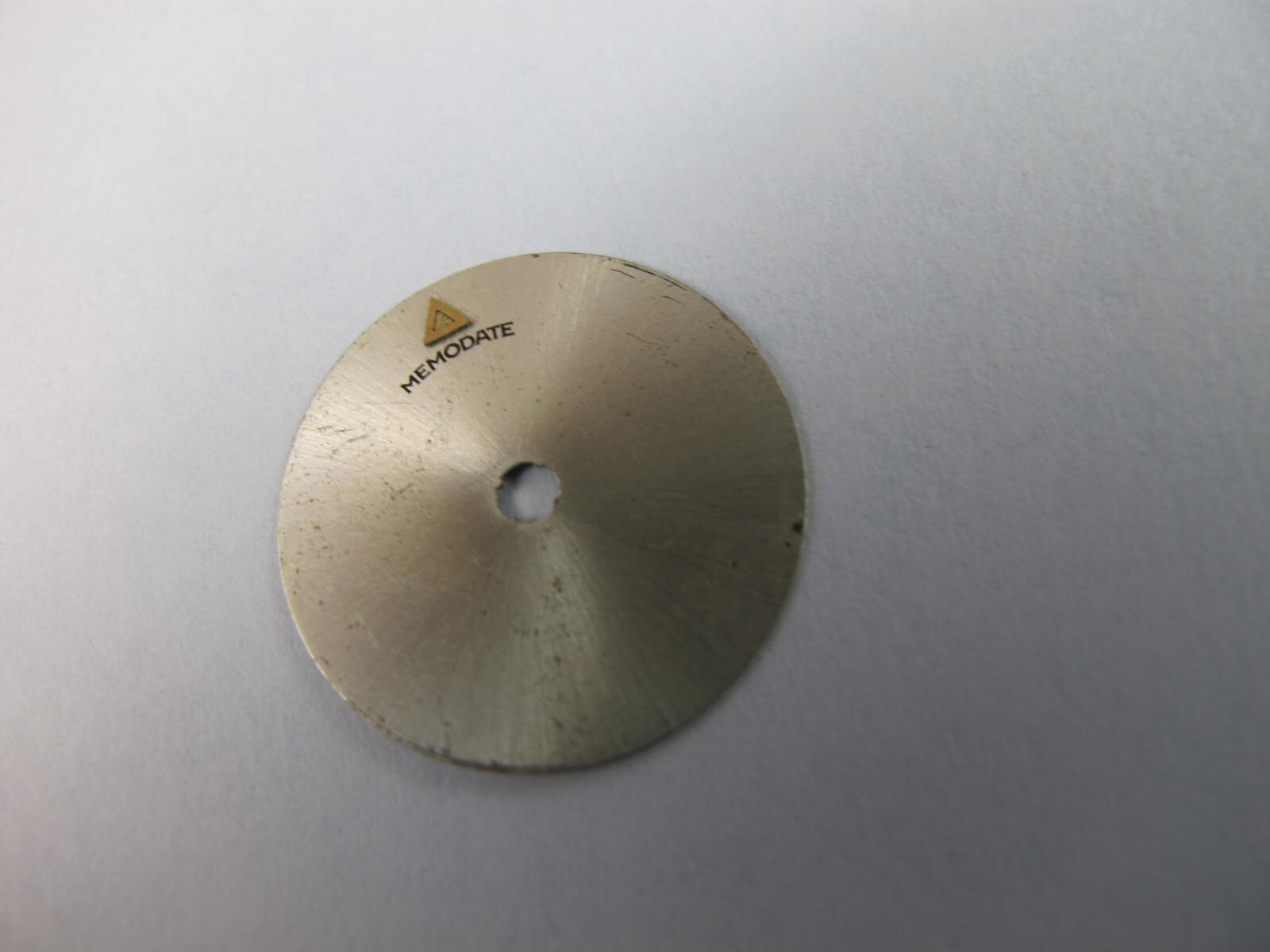 LECOULTRE JLC SILVER MEMODATE ALARM WATCH DISK FOR YELLOW CASE