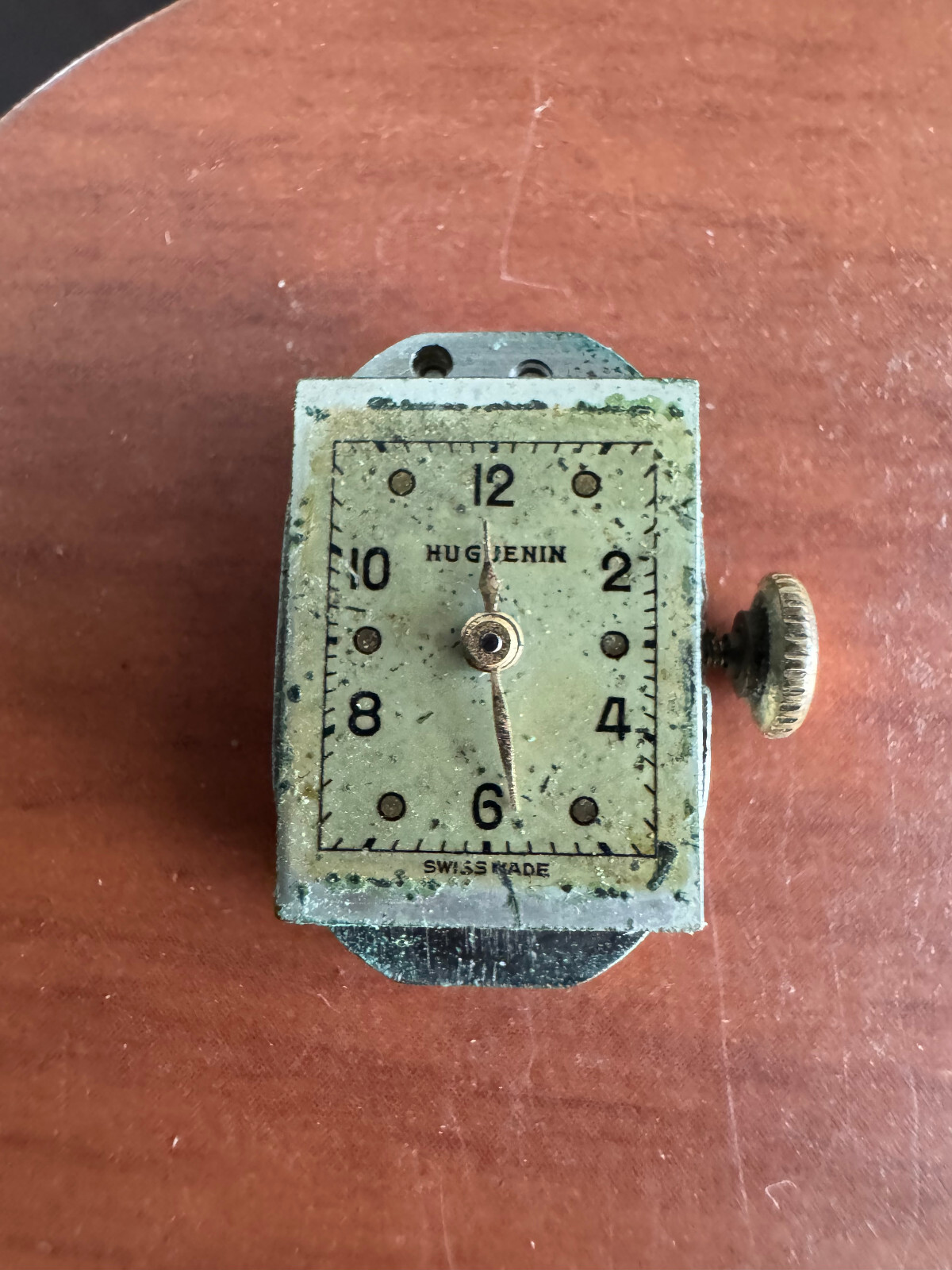 VINTAGE LADIES HUGUENIN WRIST WATCH MOVEMENT CAL. 1201 KEEPING TIME 17 JEWEL