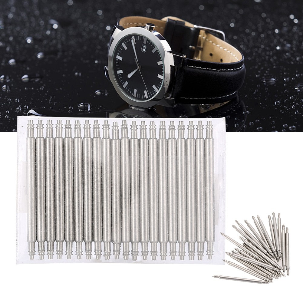 20pcs Watch Pin Bar Spring Bars Watches Strap Link Wristwatch Band Steel Tool