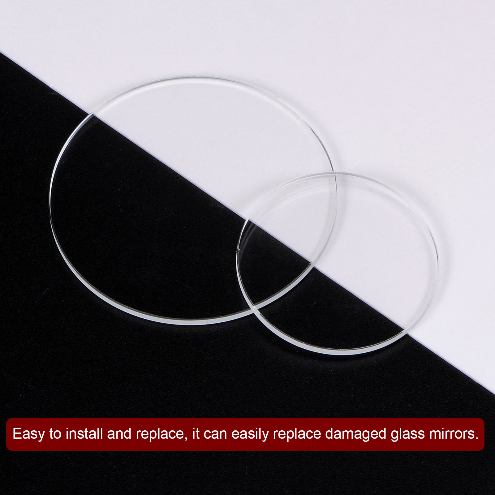 2pcs 29.5mmx2mm High Transmittance Watch Crystal Lens Glass Round Flat Mineral