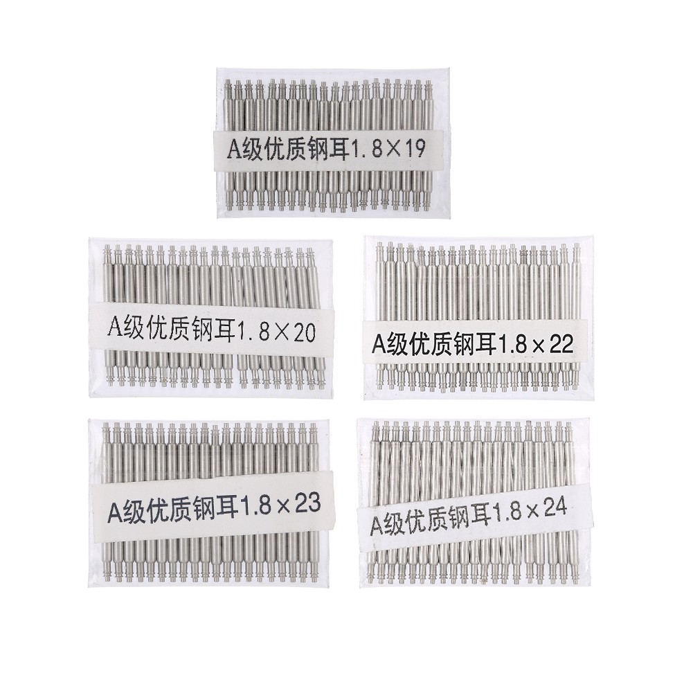 20pcs Watch Pin Bar Spring Bars Watches Strap Link Wristwatch Band Steel Tool