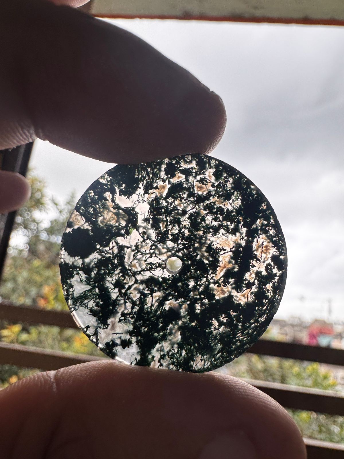 Green Moss Agate Watch Dial – 31 mm Round Gemstone gmc-162