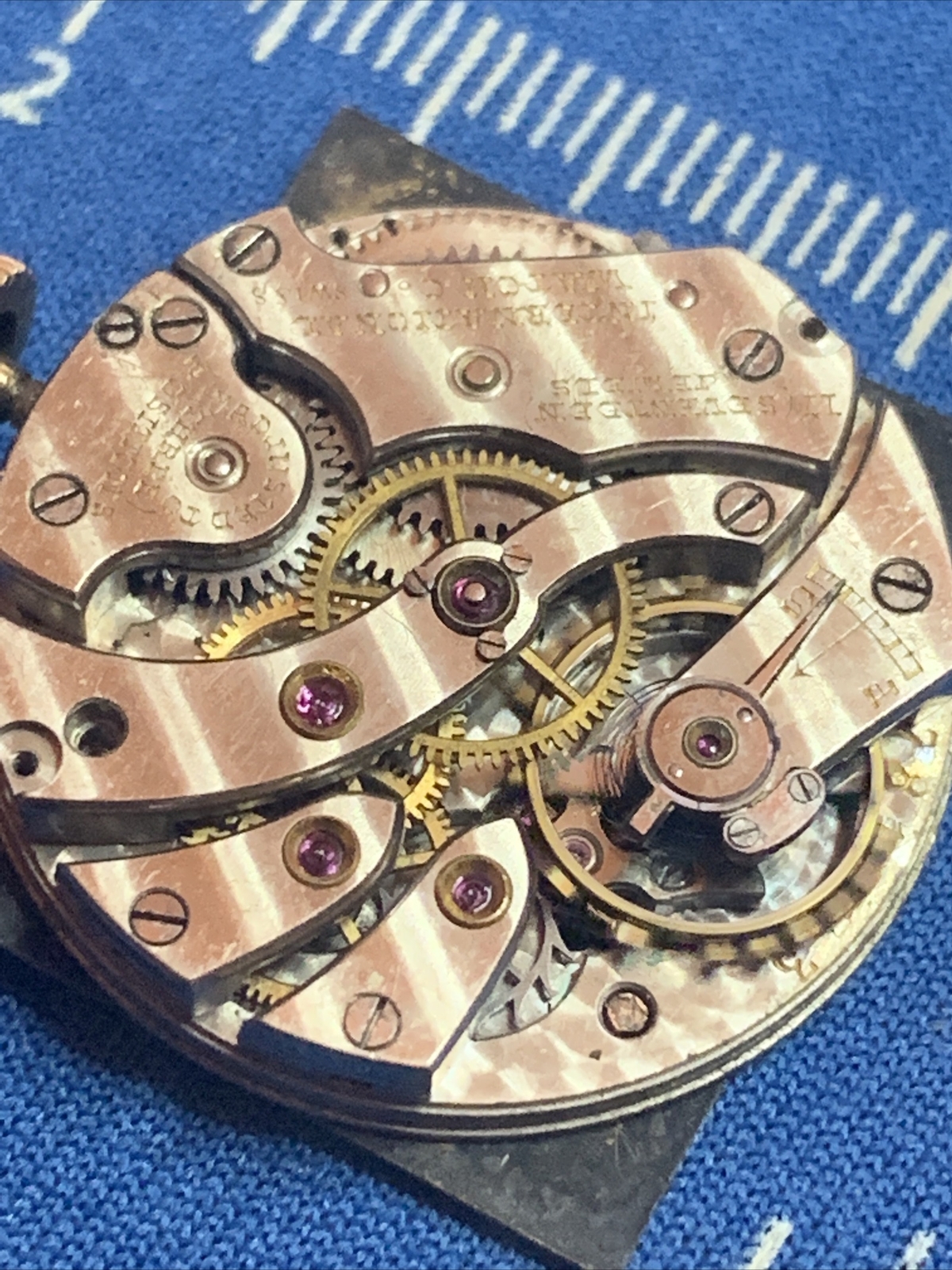 Vintage IWC International Watch Co 17J Manual Wind Movement Re-cased Running