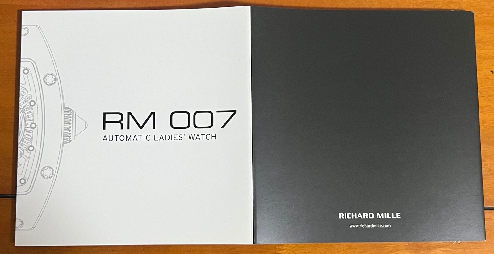 RARE Richard Mille RM007 Boutique Exclusive Technical Specification Leaflet
