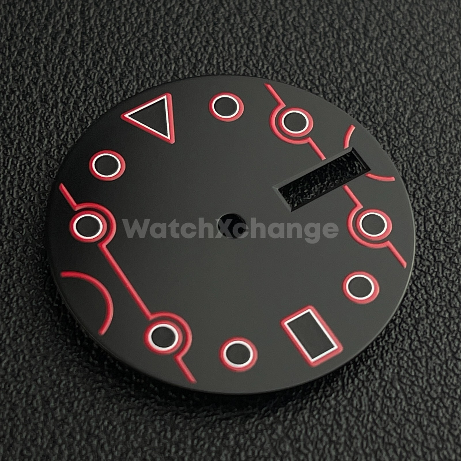 28.5mm Black & Red Watch Dial Face for SEIKO NH36 Movement