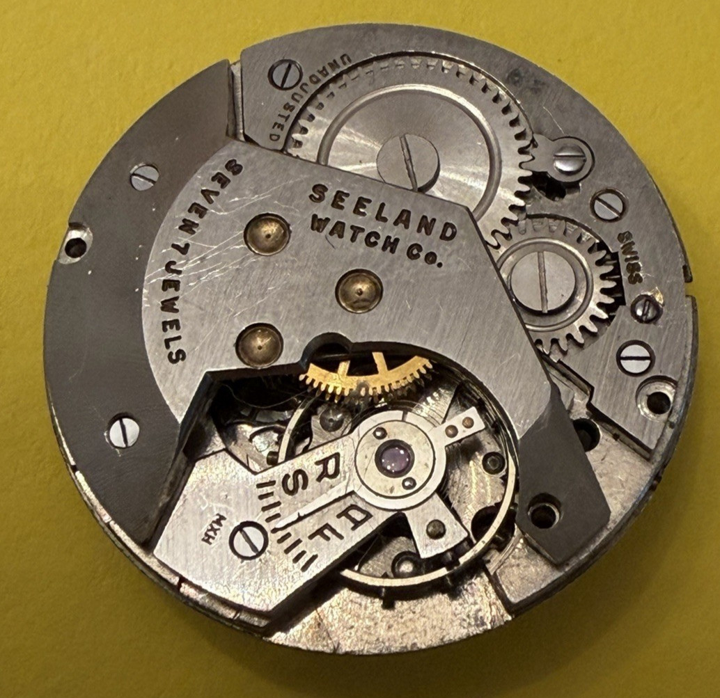 Vintage Crosby Seeland7 Seven Jewel Watch Movement – 26mm – Untested – For Parts