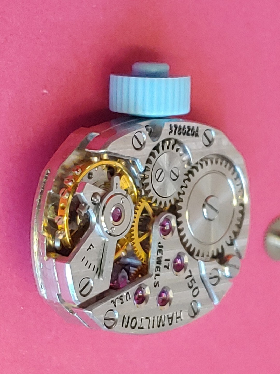 NOS Hamilton Cal. #750 17J Mechanical Movement.Sets, Runs, Keeps Time 7 Days.