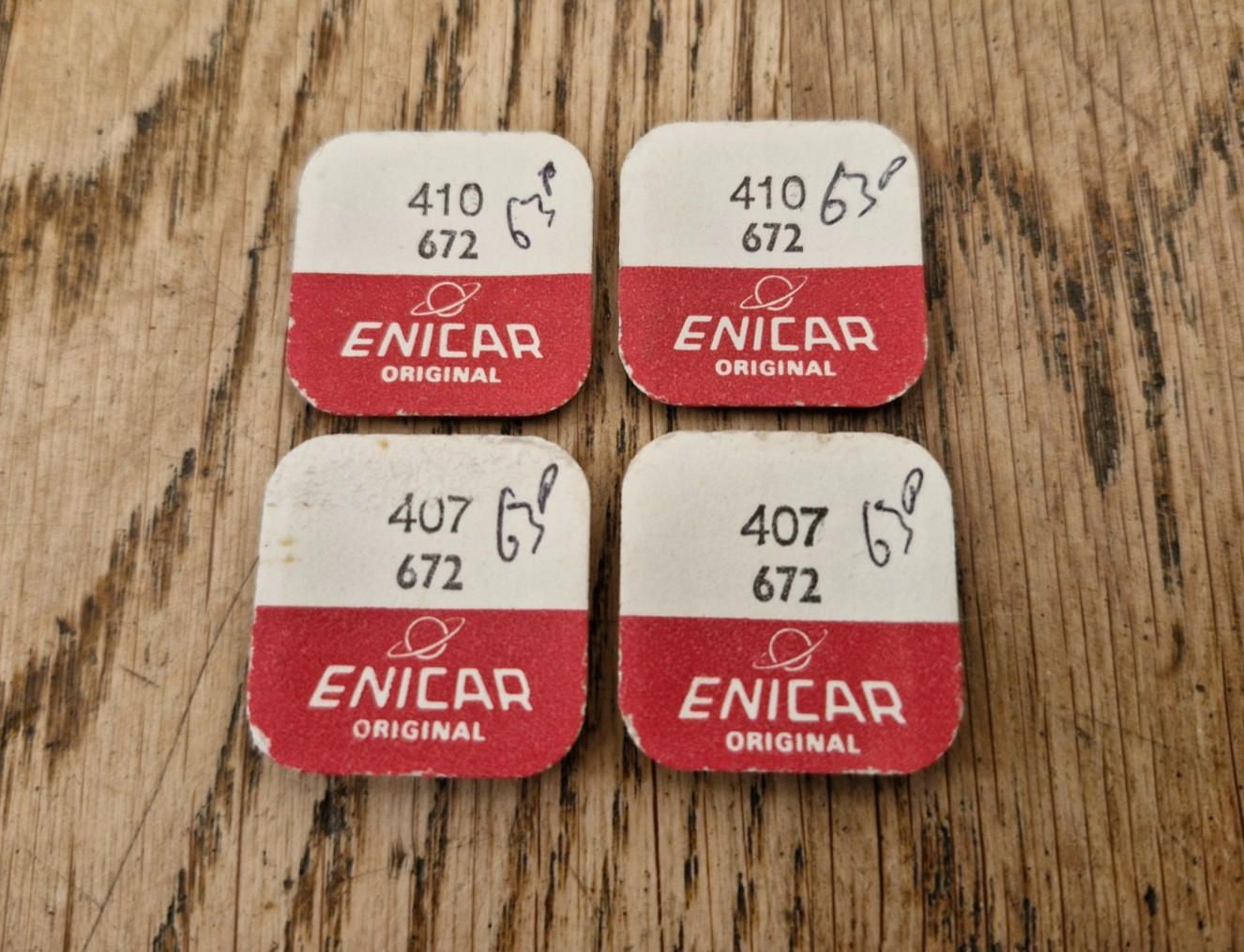 Enicar Movement Spares – See Menu For Available Parts – N.O.S In Blister Packs