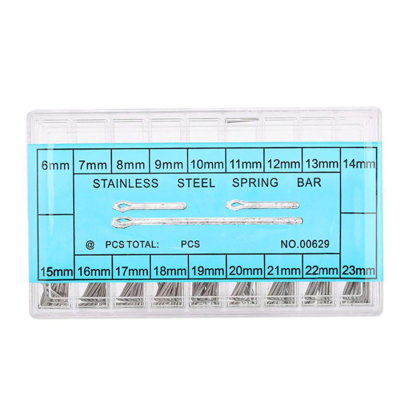 360Pcs/Box 6-23mm Watch Band Link Cotter Pin Assortment 0.9mm Bracelet Strap Bar