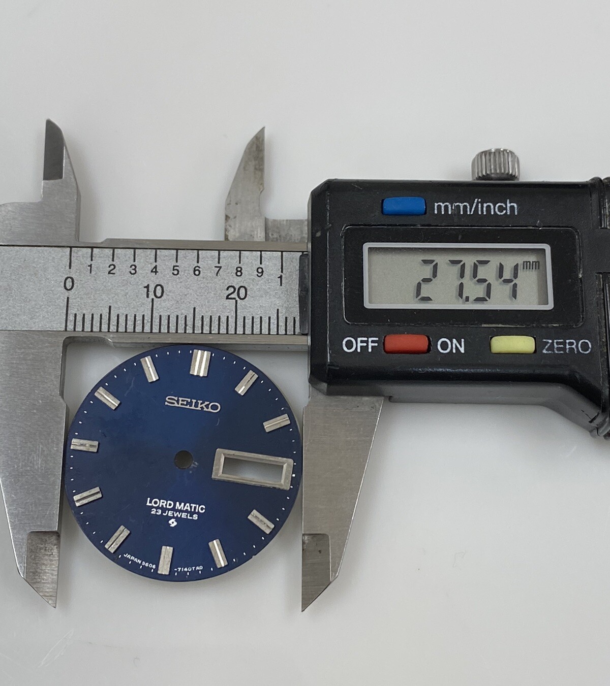Original Seiko 5606-7140 Lord Matic Blue 27.5mm Dial