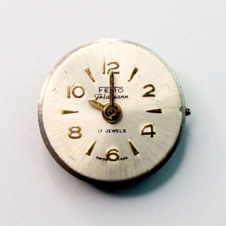 Fero Feldmann EB 8340 17J Swiss Watch Movement, 15.8mm – For Repair