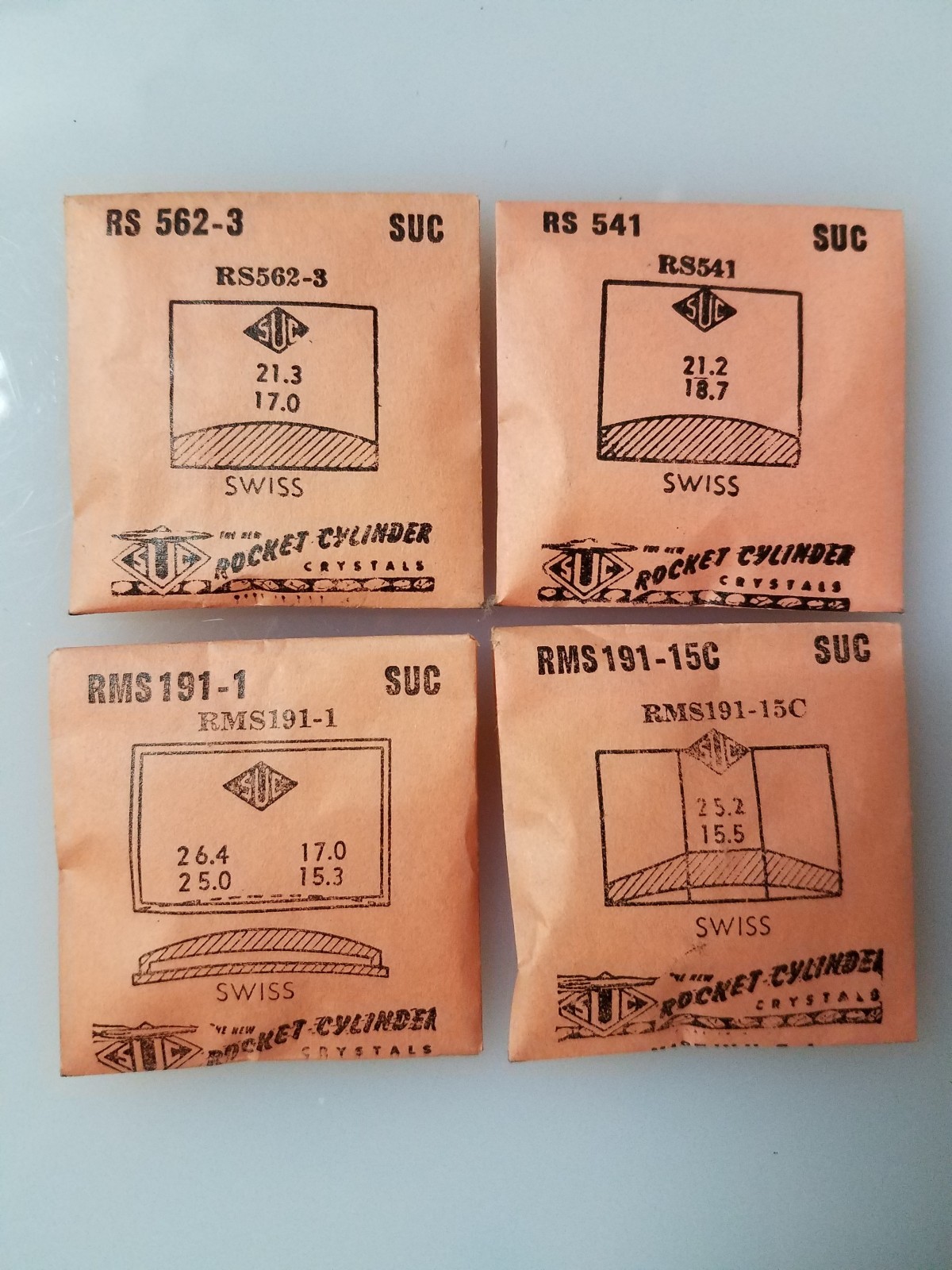 Vintage Swiss Wrist Watch Crystal NOS in orig packaging Free Shipping #8