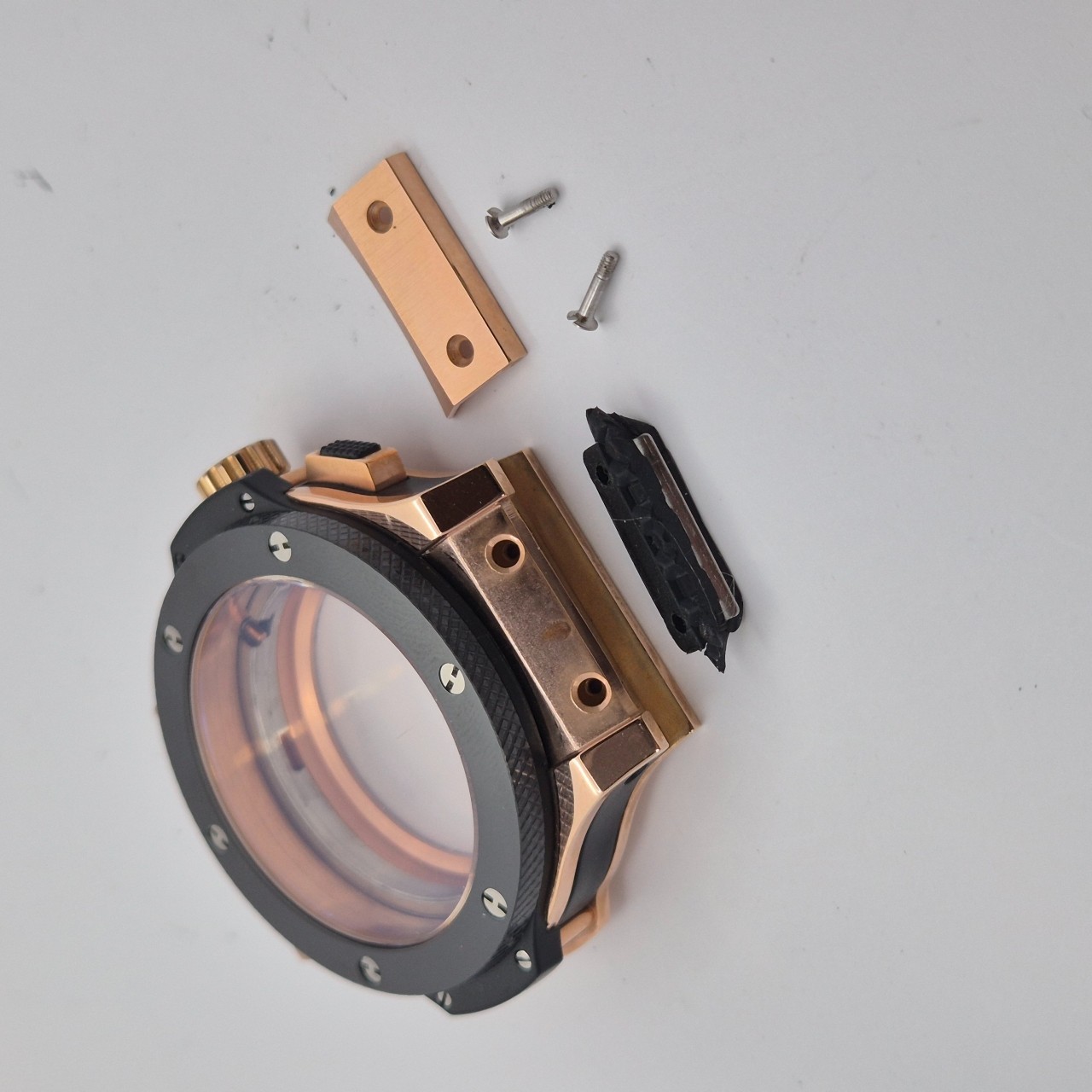 7750 Chronograph watch case 43mm rosegold pvd