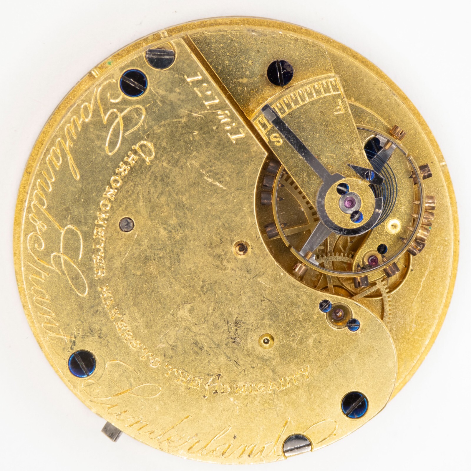 Lowland Grant 41.3 x 9.1 mm Antique Pocket Watch Movement, Parts / Repair