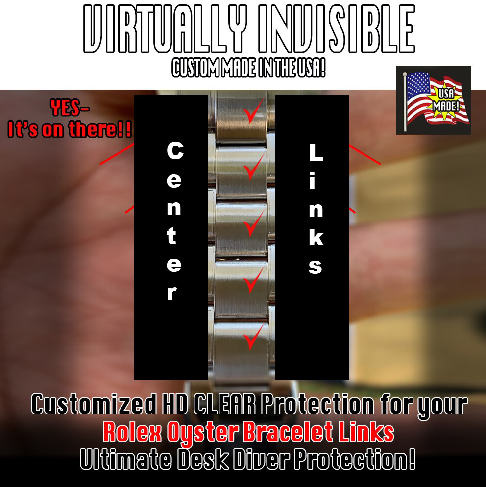 For-Rolex GMT Master HD CLR Protector Clasp, Sides, Top Lugs, Case Back 2 SETS