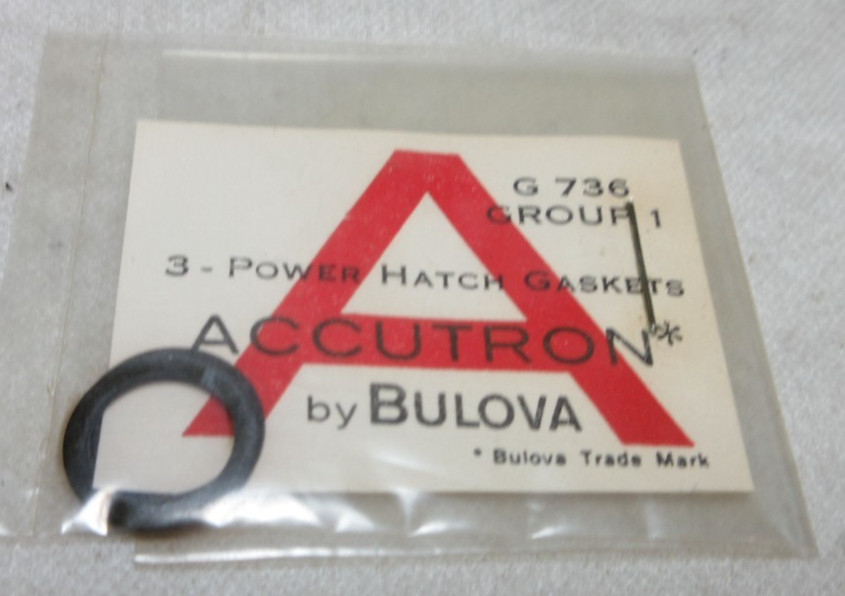 3 BULOVA ACCUTRON CARAVELLE WATCH GASKET G736 WATCHMAKER REPLACEMENT #232