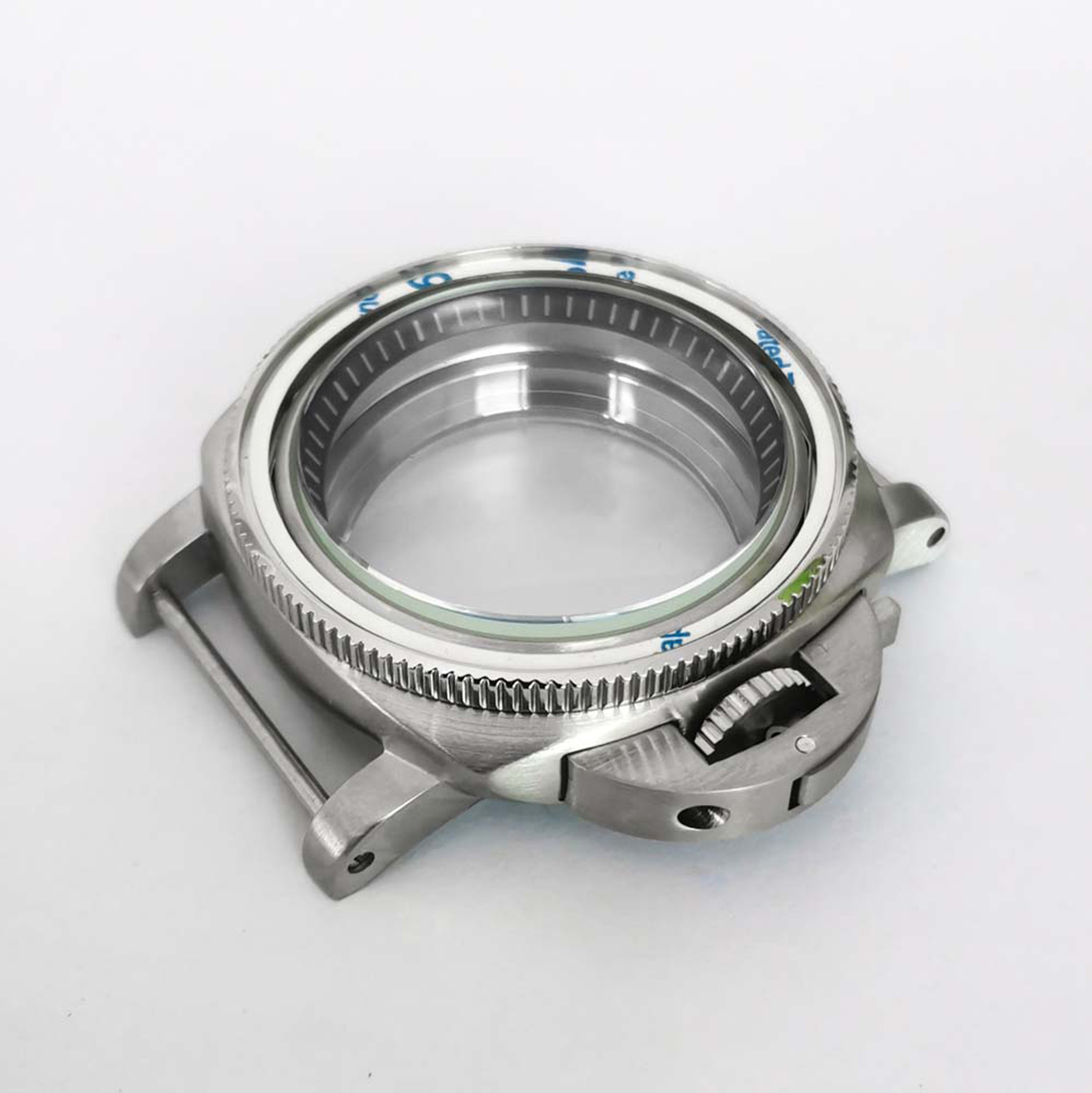 Modified Watch Case Bezel Black White Strip Inner Ring For NH35/NH36/4R Movement