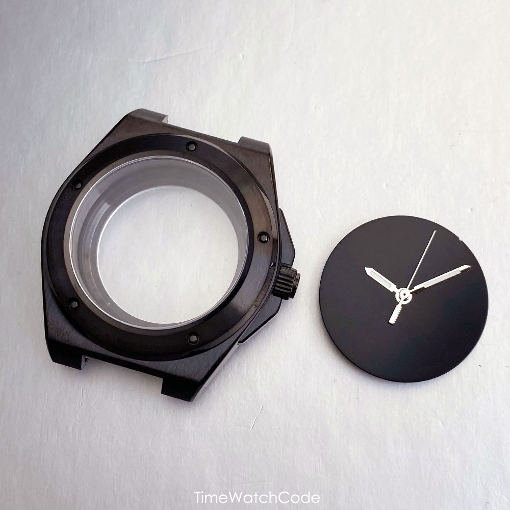 NH35A Ingenieur Watch Case Black PVD 40mm for NH34 NH36 NH38 NH70/71/72 Sapphire
