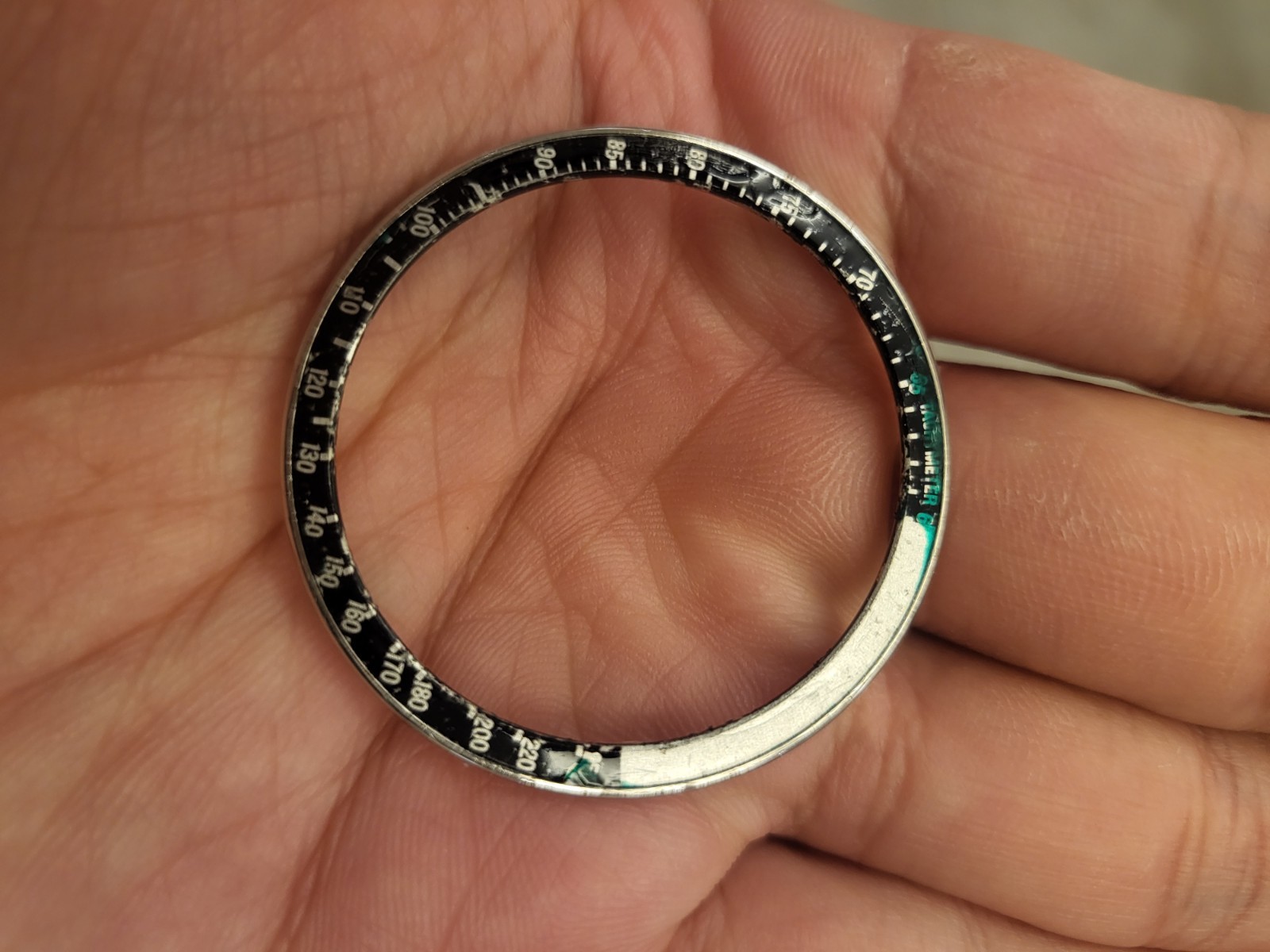 Seiko original bezel 6139-6040 silver ghost