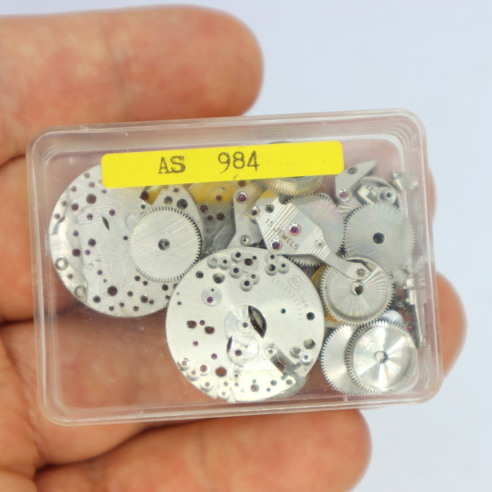 Assorted AS Cal. 984 Manual Swiss Watch Parts For Restoration or Projects