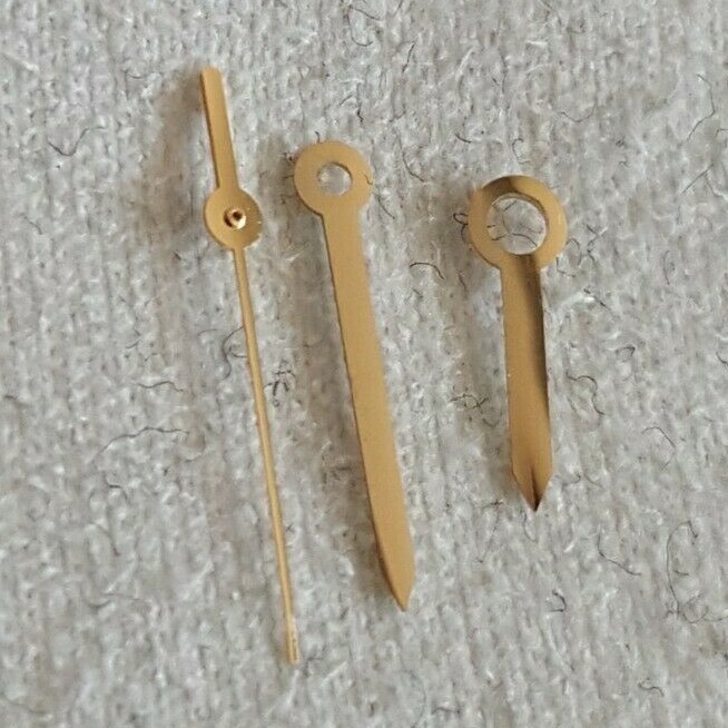 ETA Caliber 956.412, 256.111 Gold Plated Hour, Minute and Center Second Hands