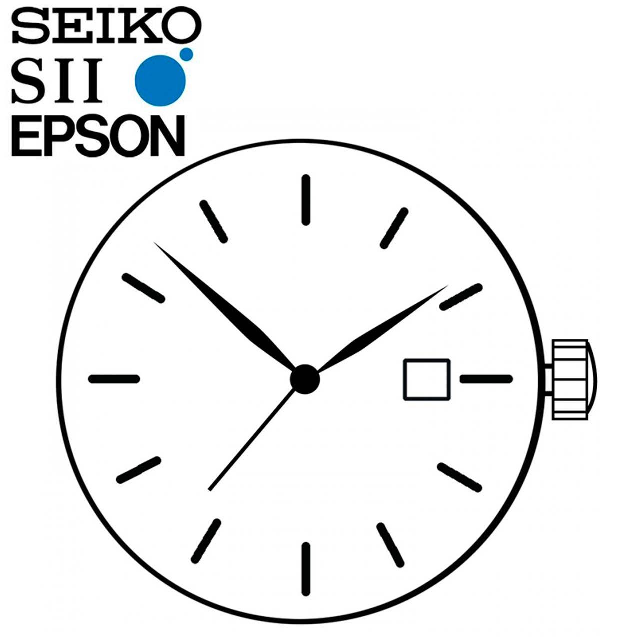 New Japan SII / TMI / Epson VJ14 Watch Movement, 8 3/4 Ligne, 2 Hands Date at 3