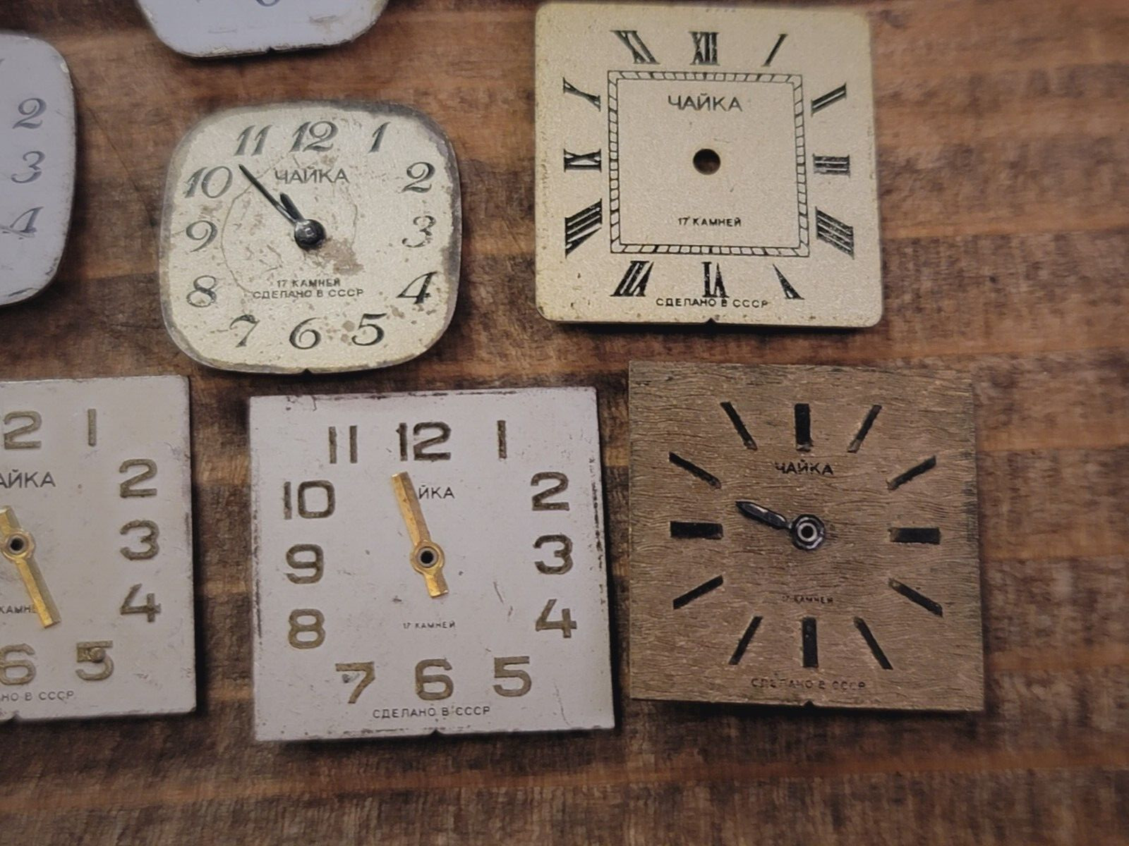 Lot of 12 Vintage CHAIKA Watch Dial / Watch Faces Steam-Punk & Jewelry Crafting