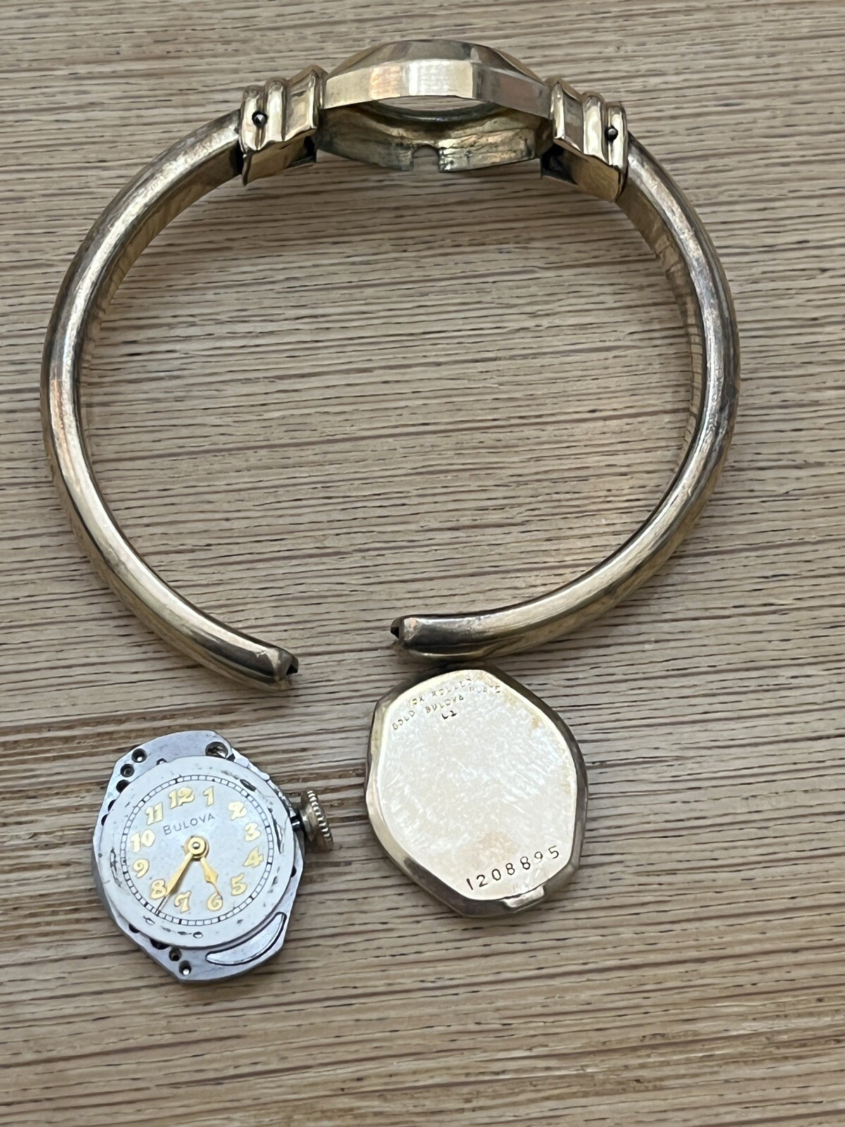1952 Bulova 6BC 17 Jewel Ladies Wristwatch Movement w/10k GF Band BIN 14.99