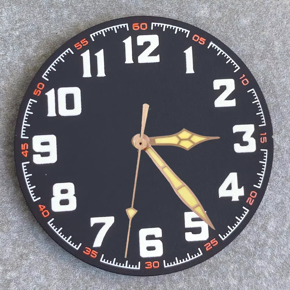 Tandorio 40.5mm Matte Watch Dial Replacement Parts Fit NH35 NH36 ETA2824 PT5000