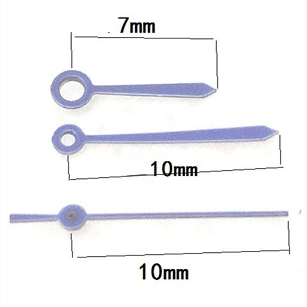 2 Packs Set Light Purple Arrow Style 10mm Watch Hands for Ronda 763 Movement