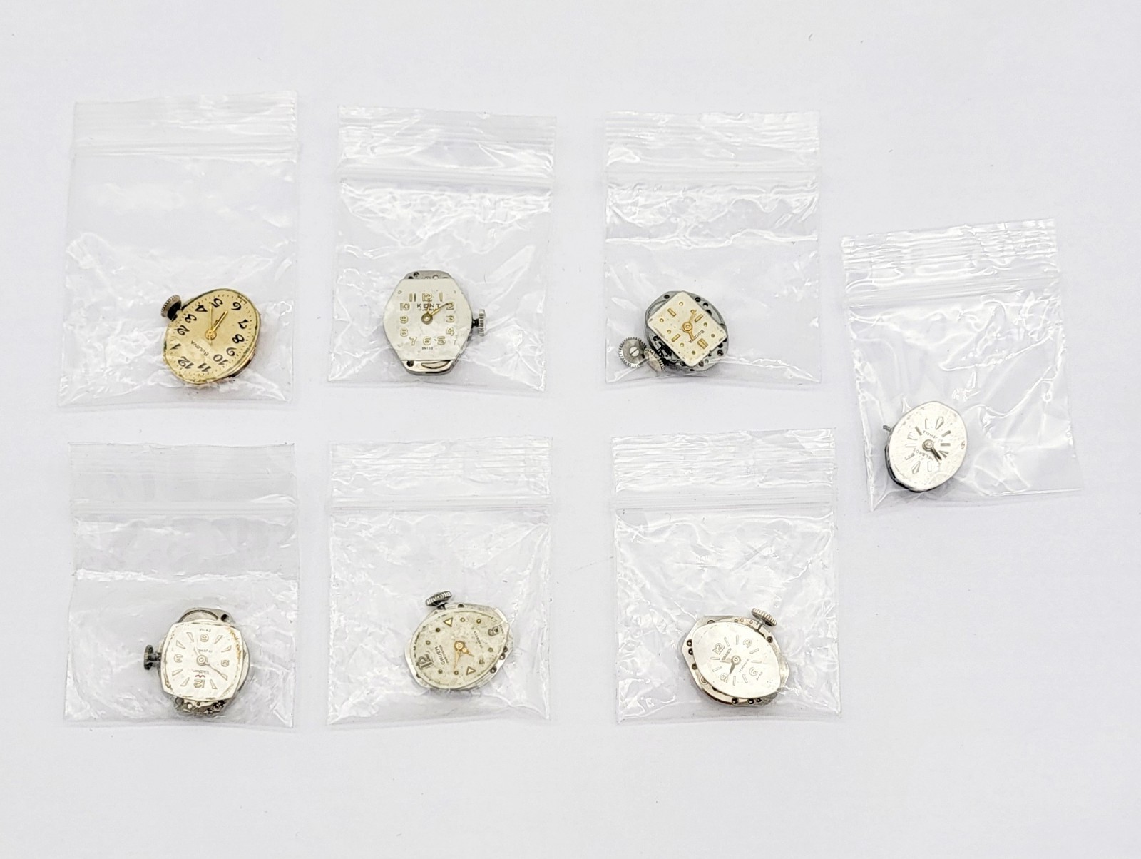 Vintage Ladies Watch Movements Bulova Gruen Kent & More Most Tick /Run Lot Of 7